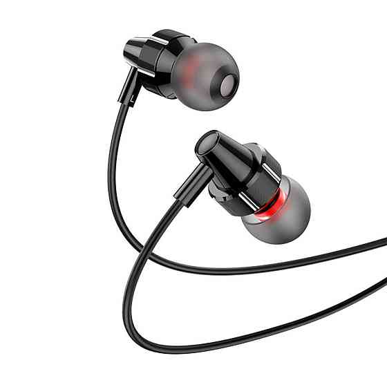 Навушники HOCO M90 Delight wire-controlled earphones with microphone Black Shadow Київ