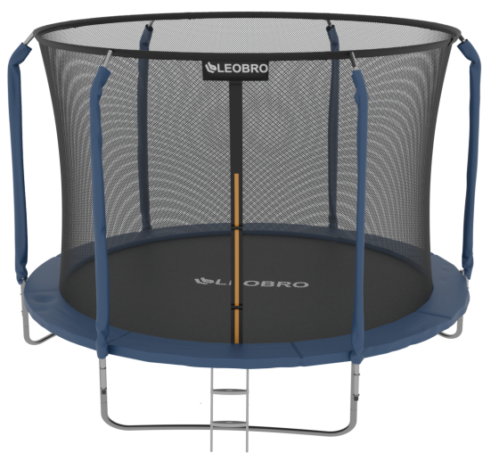 Батут дитячий із внутрішньою захисною сіткою 312 см LEOBRO Premium 10FT BLACK Б6094 Синій Київ