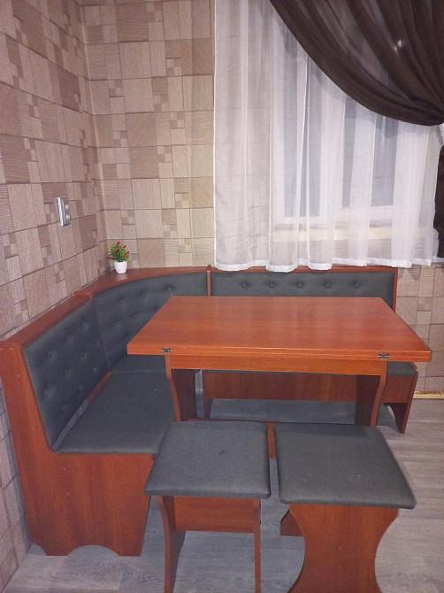 М'який кухонний куточок Сімейний Яблуня 114 см х 154 см (Куток+стіл+2 табуретки) Львів - фото 7