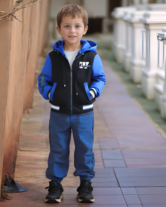 Демисезонная детская синяя куртка  для мальчиков  под резинку 92,98,104,110,116 Николаев - изображение 1