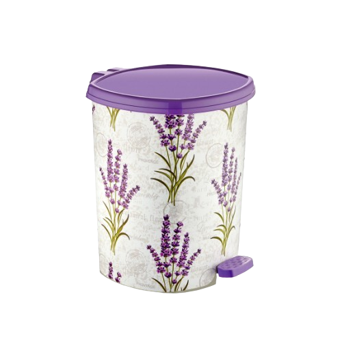 Відро для сміття 11л з малюнком Лаванда Decor ELIF Житомир - изображение 1
