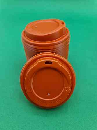 Кришка під стакан паперовий Ф90 (гар) помаранчева Маестро (50 шт) Харків