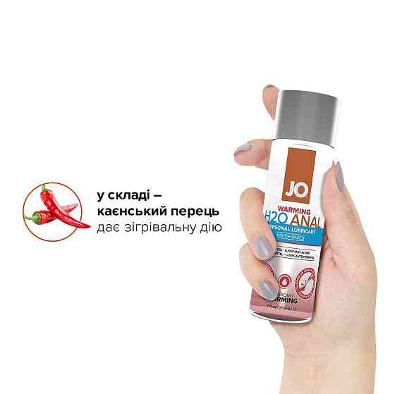 Анальная смазка JO ANAL H2O — WARMING (60 мл) разогревающая, на водной основе Sex Aura Киев