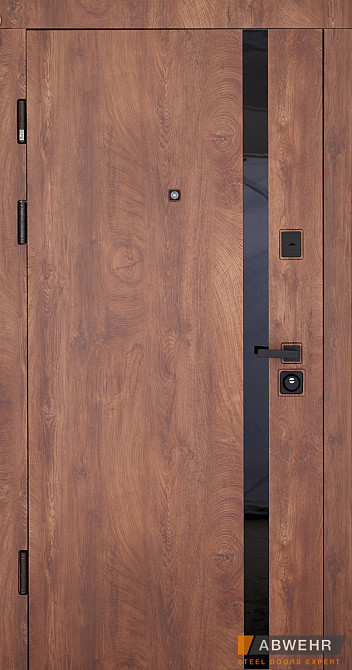 Входная дверь Abwehr Megapolis MG3 Stella 515/0 Спил дерева коньячного 960*2050 мм Модная входная дверь Киев - изображение 1