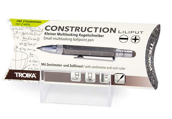 Ручка Troika Construction Liliput з лінійкою та стілусом, титан Рівне