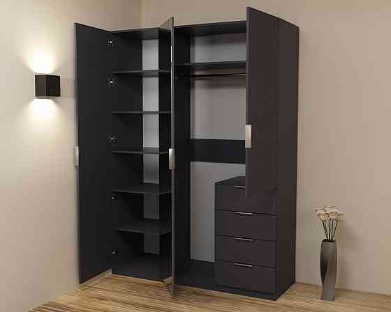 Шкаф Кристалл 2, Антрацит, 1500х520х2100 Львов