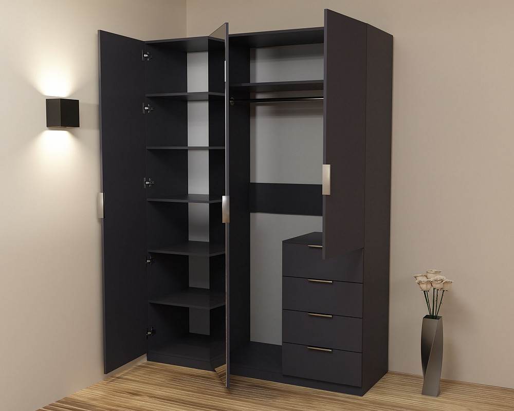 Шафа Крістал 2, Антрацит, 1500х520х2100 Львів - фото 3