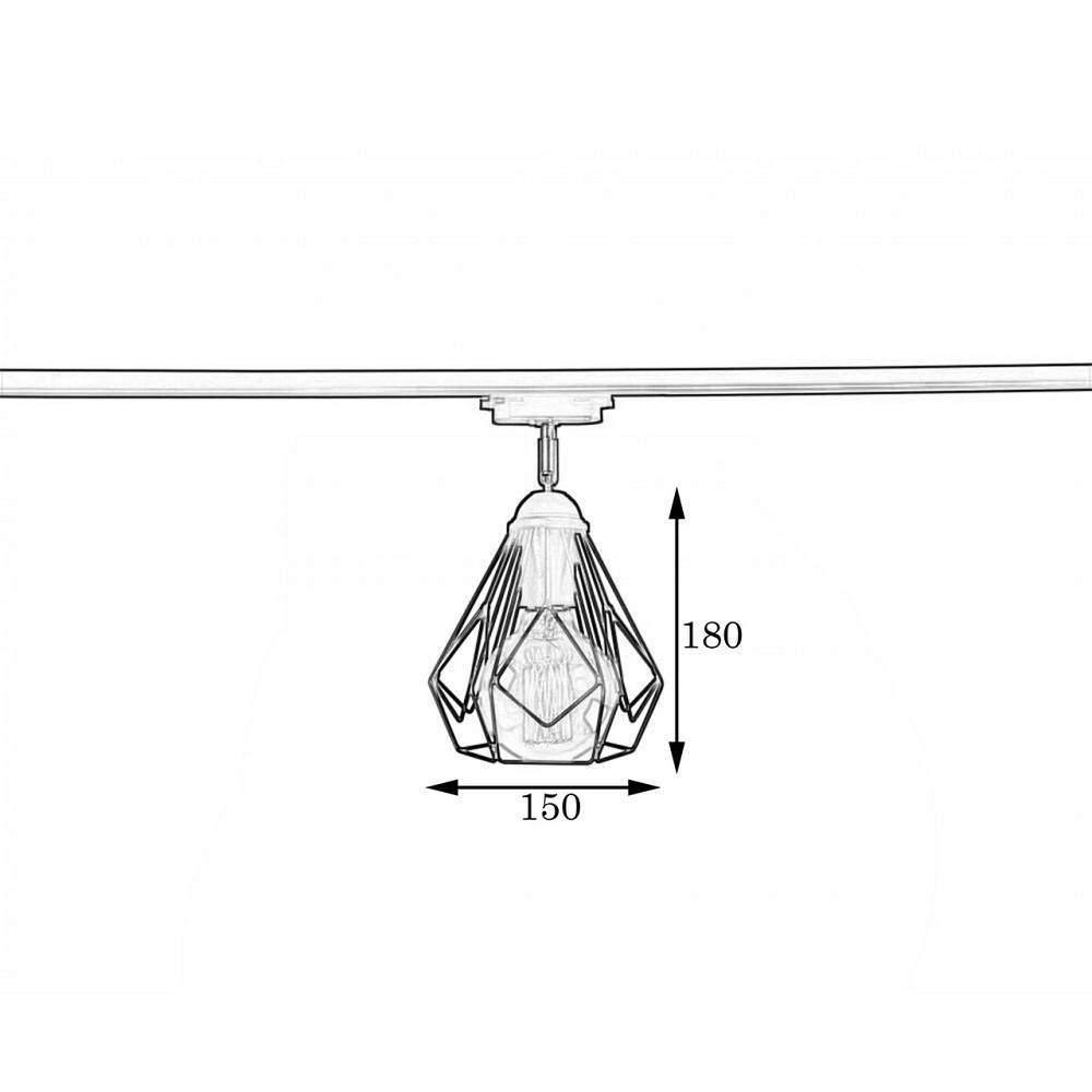 Світильник трекового лофт під лампу E27 Milan NT 5381 Київ - фото 3
