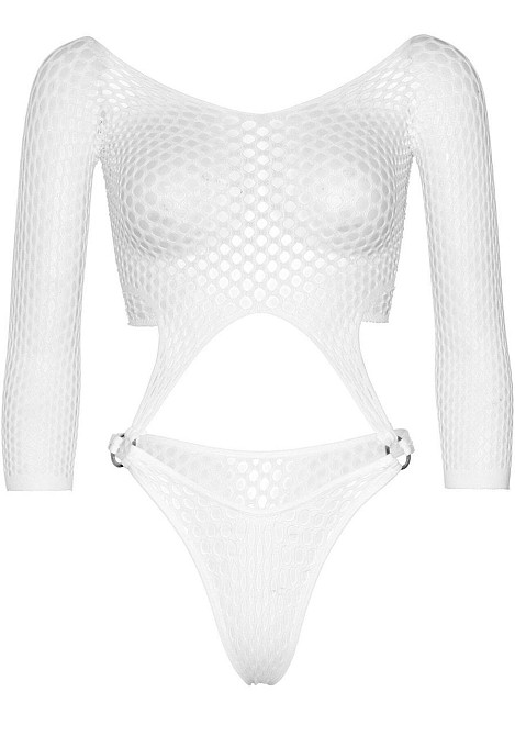 Еротичне боді Leg Avenue Top bodysuit with thong back White Sex Aura Київ - фото 3