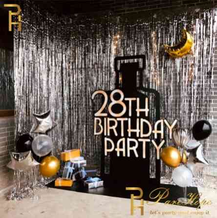 Дождик для фотозоны 2 м на 1м черный Киев