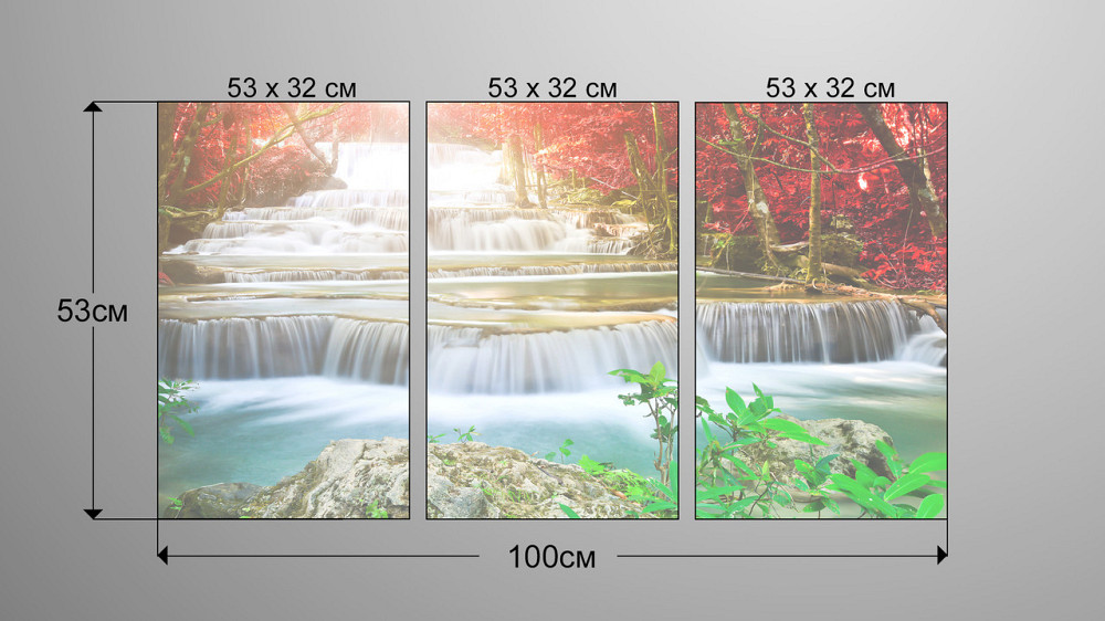 Модульная картина Природа Водоспад Аrt-191_3А Киев - изображение 3