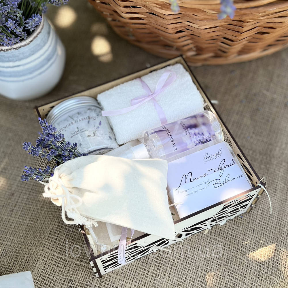 Лавандовий набір для подарунку з квітами і натуральною косметикою Ірпінь - фото 1