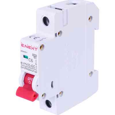 Автоматический выключатель E.NEXT 1-п e.mcb.pro 6А C ( 6кА) (p042006) Винница
