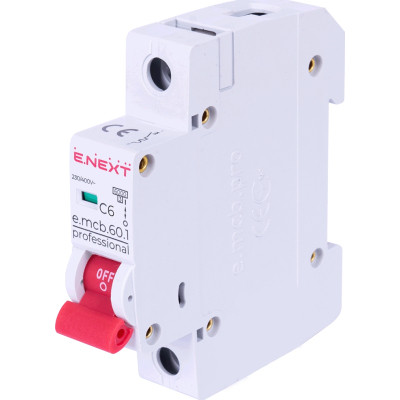 Автоматичний вимикач E.NEXT 1-п e.mcb.pro 6А C ( 6кА) (p042006) Вінниця - фото 1