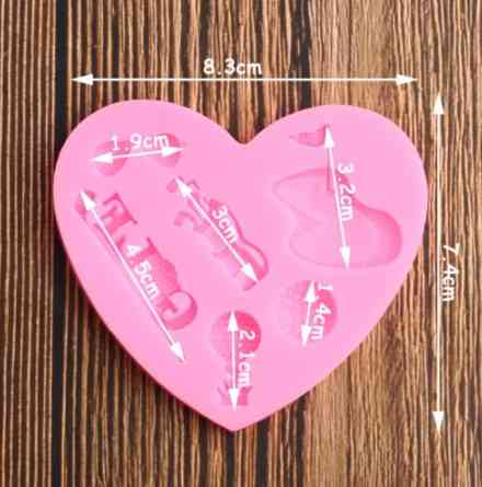 Молд силіконовий Гольф 83 на 74 мм рожевий Київ