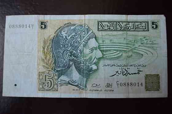 ТУНІС 92 TUNISIA 5 DINARS 1993 рік Полтава