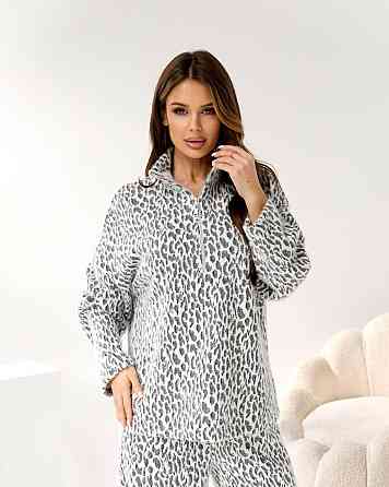 Женский стильный теплый принтованный костюм, альпака принт Одесса