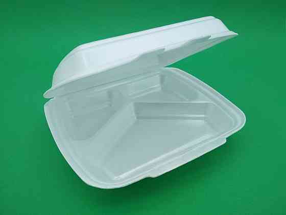 Ланч бокс 3-х секційний з ВПС 220х180х70мм НР-3, білий (125 шт) Харків