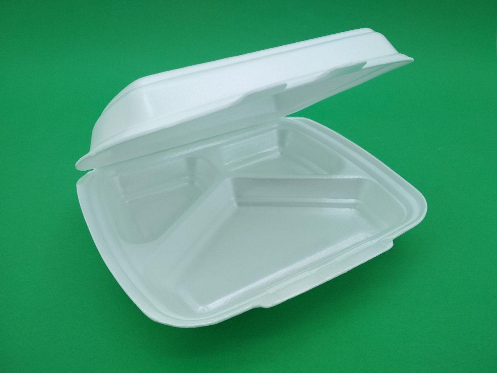 Ланч бокс 3-х секційний з ВПС 220х180х70мм НР-3, білий (125 шт) Харків - фото 1