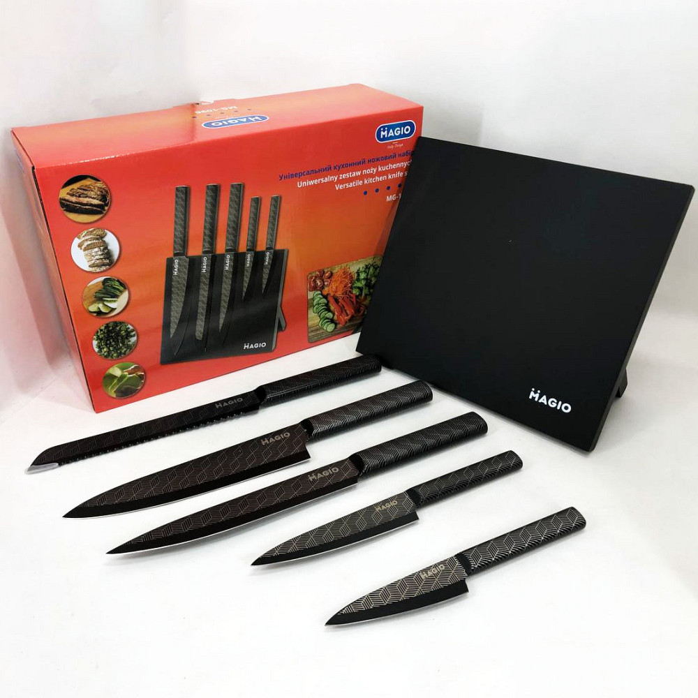 Кухонний набір ножів для нарізання Magio MG-1096, Бюджетні кухонні ножі, Ножі для кухонних потреб YF-98 Львів - фото 3