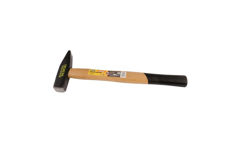 Молоток слесарный MASTERTOOL 400 г HRC 56 ручка из дерева с полимерной защитой 310 мм 02-0204 Ровно - изображение 1