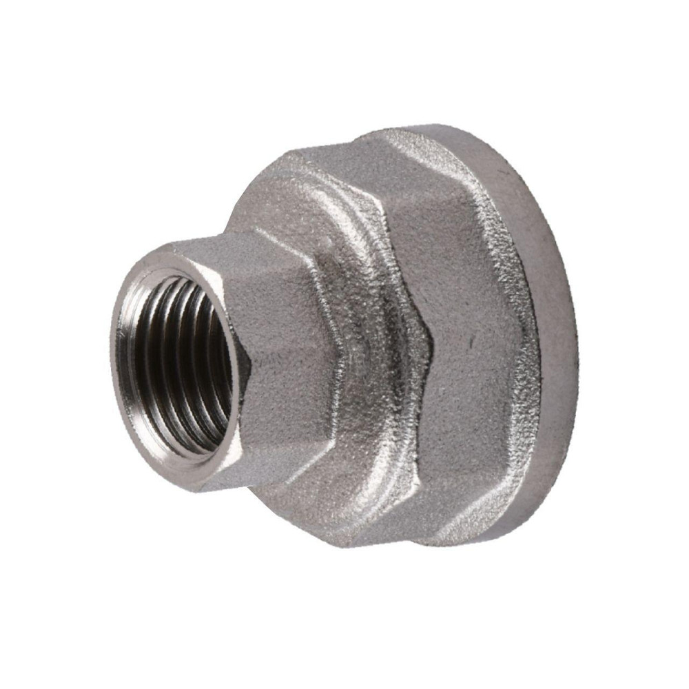 Муфта редукційна нікельована 1 1/2″ВР х 3/4″ВР штампована восьмигранна А0336А(нк) VA (000024883) Київ - фото 3