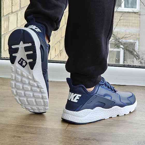 Чоловічі Сині Кросівки Nike Huarache Шкіряні Найк (розміри: 41,42,43,44,45) Відео Огляд Дніпро
