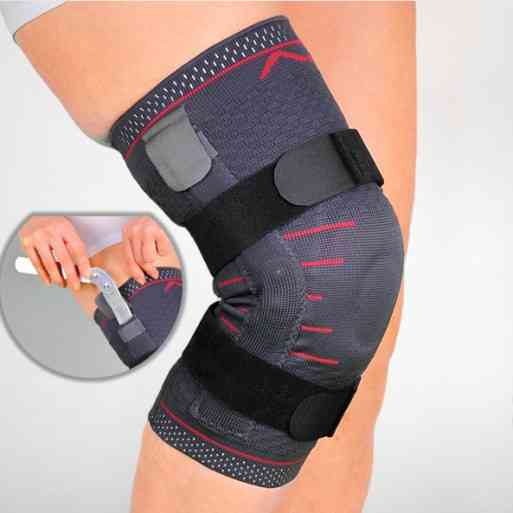 Бандаж на коліно на шарнірах з силіконовою подушечкою Orthopoint REF-703 наколінник регульований Розмір M Кам'янець-Подільський