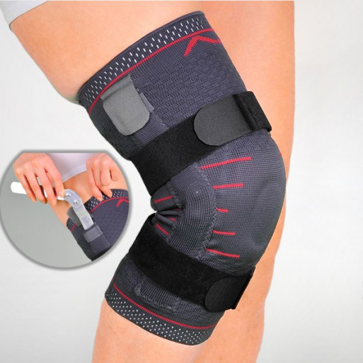 Бандаж на коліно на шарнірах з силіконовою подушечкою Orthopoint REF-703 наколінник регульований Розмір M Кам'янець-Подільський - фото 3