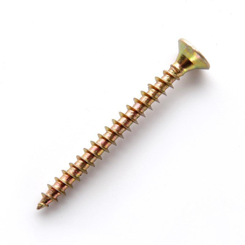 Саморез универсал. 4,0*40 с потайной головкой цинк желтый (пач. 10 шт.) Харьков - изображение 1