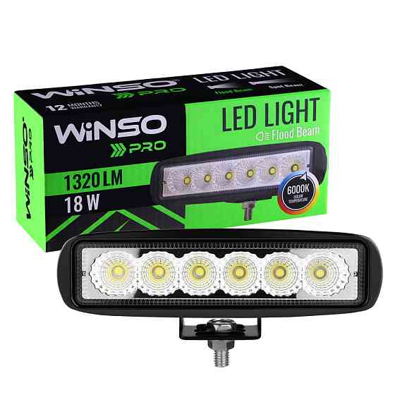 Фара светодиодная Winso Pro Epistar рассеянный 10-30V, 18W (6x3W), 1шт (780210) Львов