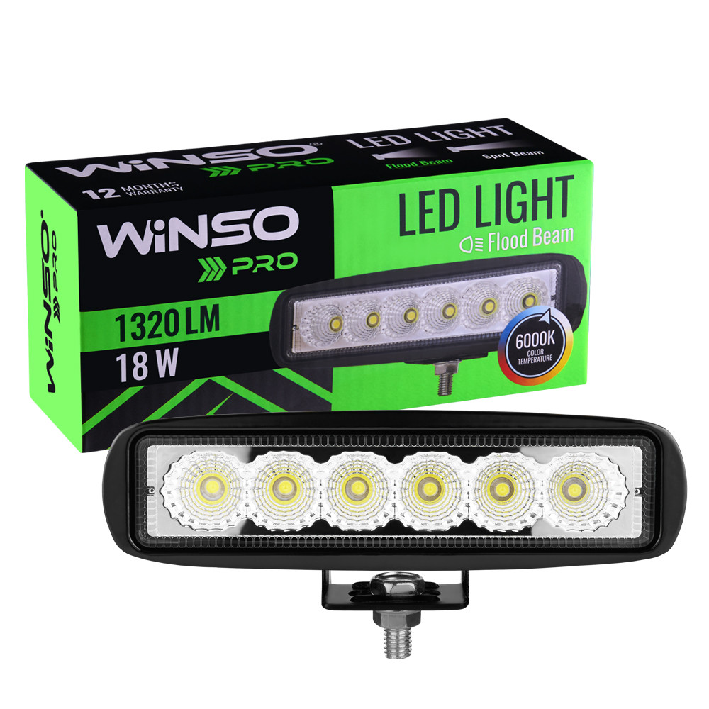 Фара светодиодная Winso Pro Epistar рассеянный 10-30V, 18W (6x3W), 1шт (780210) Львов - изображение 3