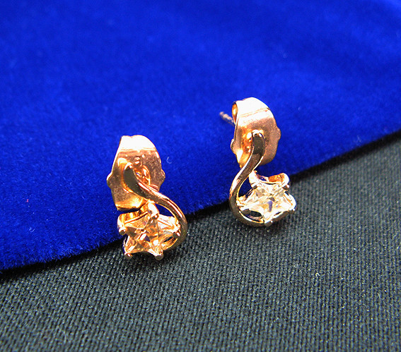 Серьги позолоченные золотистые Киев - изображение 1