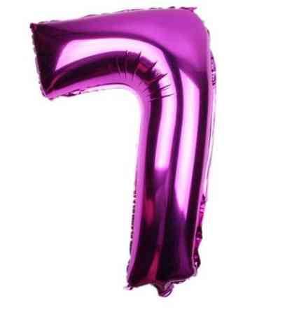 Шарик цифра 7 фольгированная 32 дюйма бургунди Киев