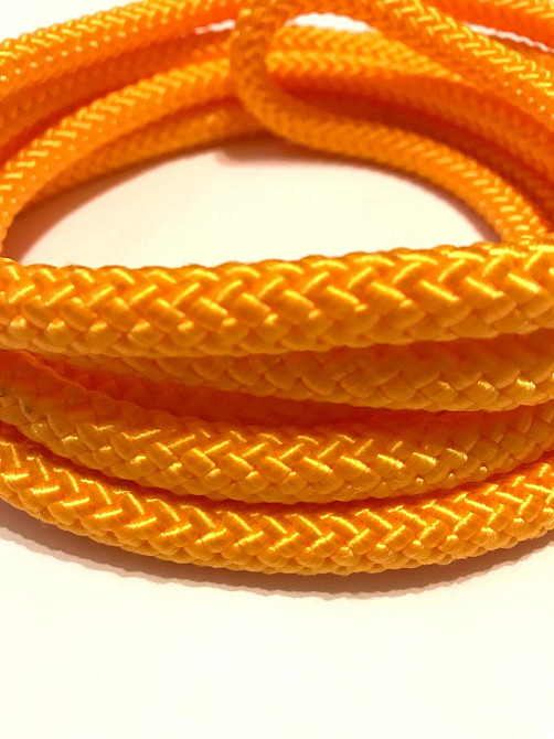 Скакалка гімнастична для гімнастики художньої 3 метри помаранчева 10 мм дитяча спортивна мотузкова Кам'янське - фото 4