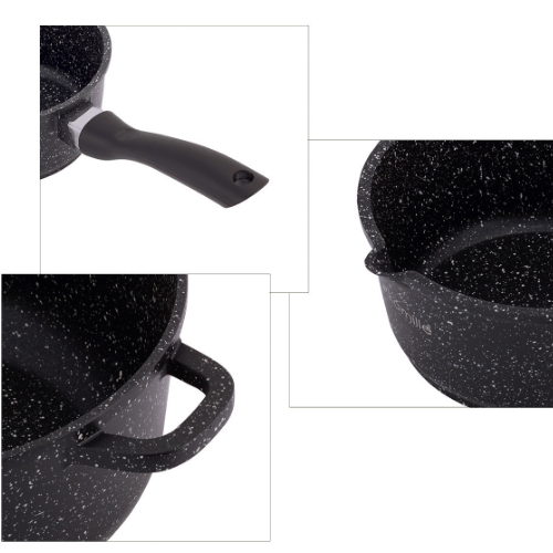 Набір каструль 9 предметів (ківш d16см-1,5л/каструлі d16см-1,25л/20см-2,3л/24см-4,5л+прихватки) 4429 KAMILLE Житомир - фото 6