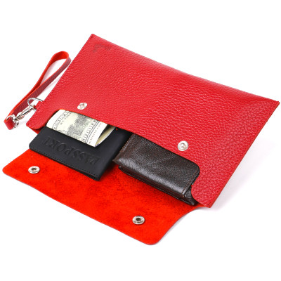 Косметичка Shvigel Кожаная тревел Красная (16417) Винница - изображение 7