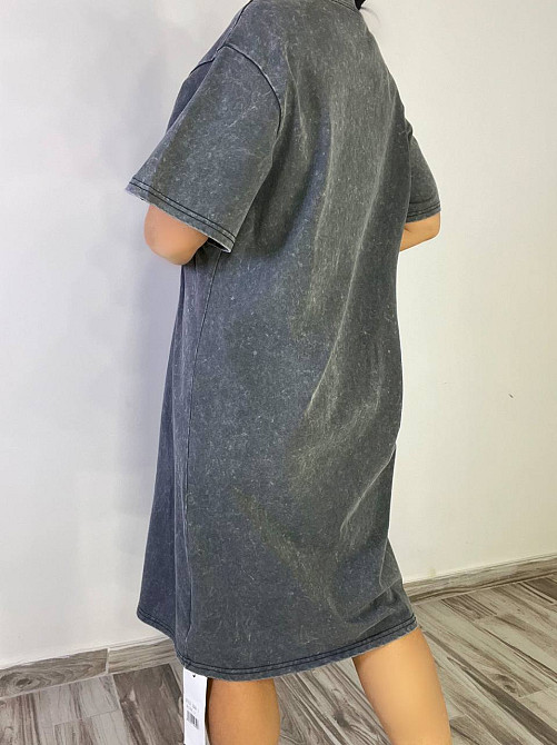 Платье-футболка женское A-N 2666-1 тай-дай оверсайз, серый, one size Киев - изображение 19