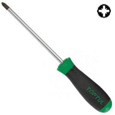 Отвертка Toptul крестовая (позидрайв) PZ2x100 (FCAB0210) Винница