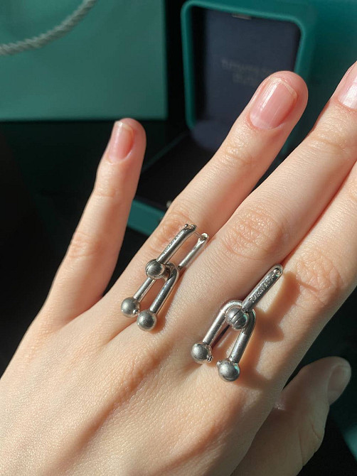 Тиффани серьги Hardwear / Tiffany серьги напыление серебро / упакована в мешочек Tiffany Одесса - изображение 4