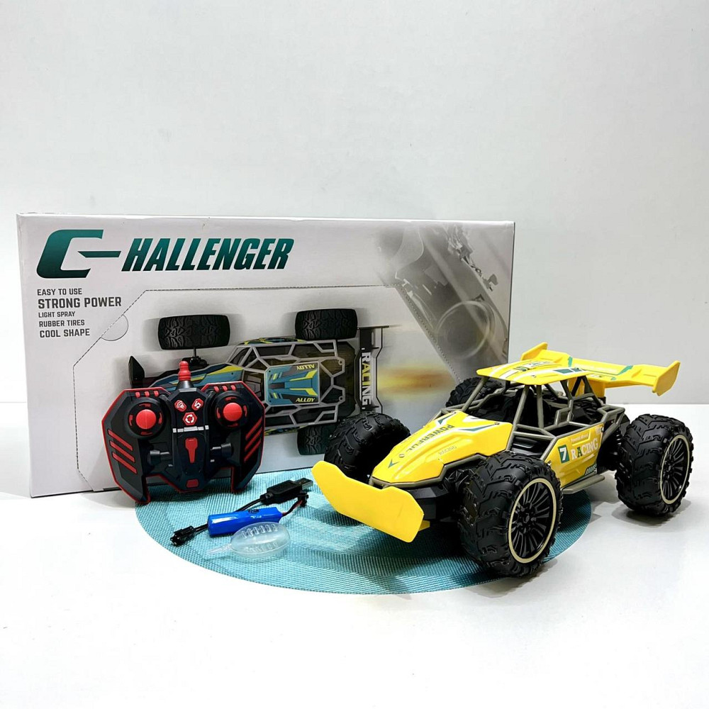 Машинка на радіокеруванні з парогенератором та світлом 32,5см 1:12 Жовта (W338-3) Чернігів - фото 1