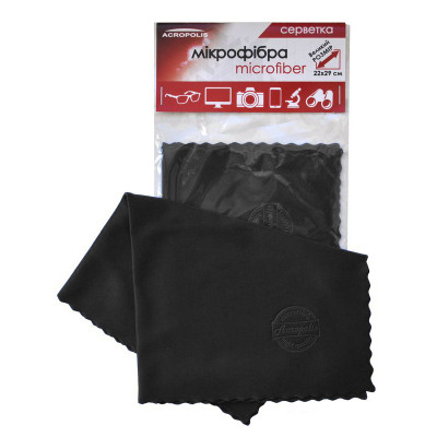 Серветки Acropolis A-90/12 microfiber 29*22см black, поштучно (A90-12BK) Вінниця - фото 3
