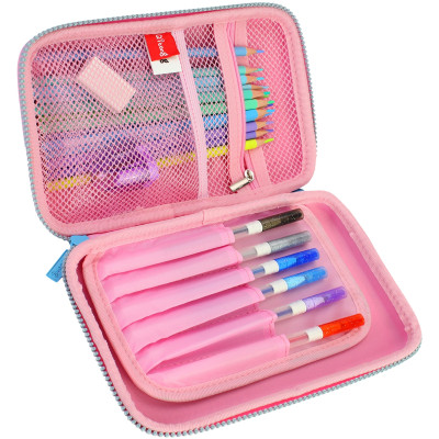 Пенал Cool For School с тиснением 1 отделение Фуксия (QT-5652-Rosered) Винница - изображение 2