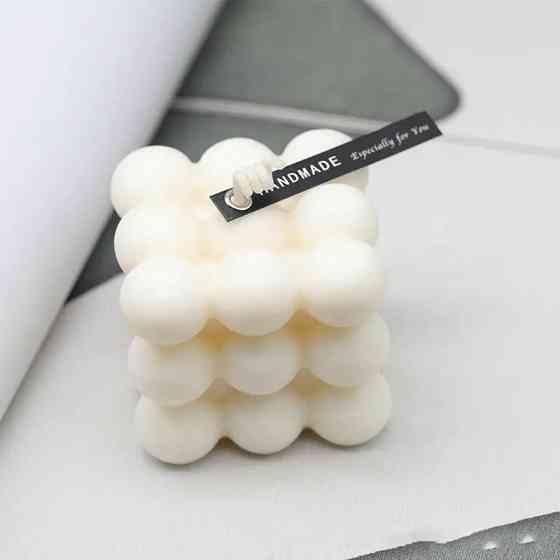 Силиконовая форма для изготовления свечей 6.5 x 6.5 x 6.5 cм 