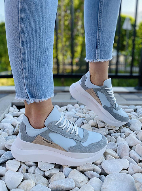 First Кросівки жіночі First 1907 блакитні (весна-осінь, шкіра натуральна) (4504) Коломыя - изображение 8