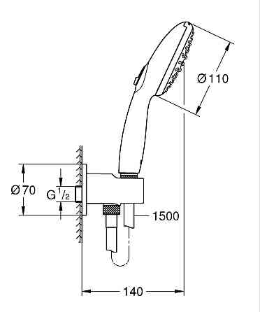 Набір для комплектації ванни та душа Grohe Grohtherm SmartControl з New Tempesta 250  ( 10606 ) Харьков