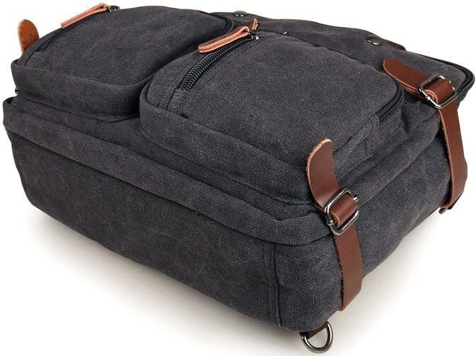 Сумка мужская Vintage 14480 трансформер Серая Киев - изображение 6