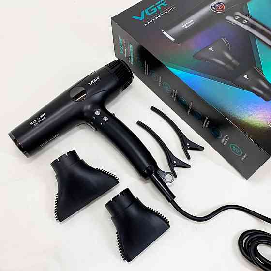 Фен для укладки волос салонный VGR, Фен для волос профессиональный 2 скорости Мощный PF-67 Львов