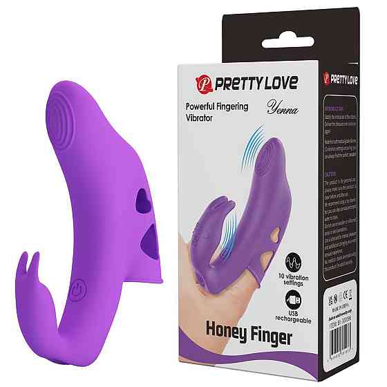 Вибратор-насадка на палец PRETTY LOVE Yenna фиолетовый, 9.5 х 2 см Sex Aura Киев