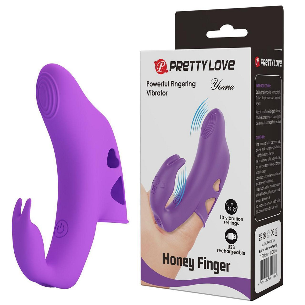 Вибратор-насадка на палец PRETTY LOVE Yenna фиолетовый, 9.5 х 2 см Sex Aura Киев - изображение 1